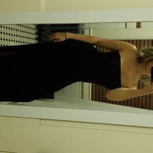 Convertible WHBM Black Maxi Skirt/Strapless Dress